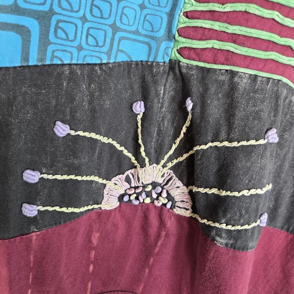 Rising International Artistic Patchwork Long Slee… - image 8